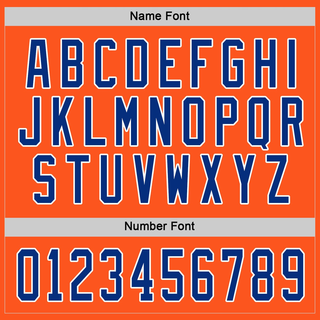 Custom Hockey Jersey - Orange Royal-White product image 4