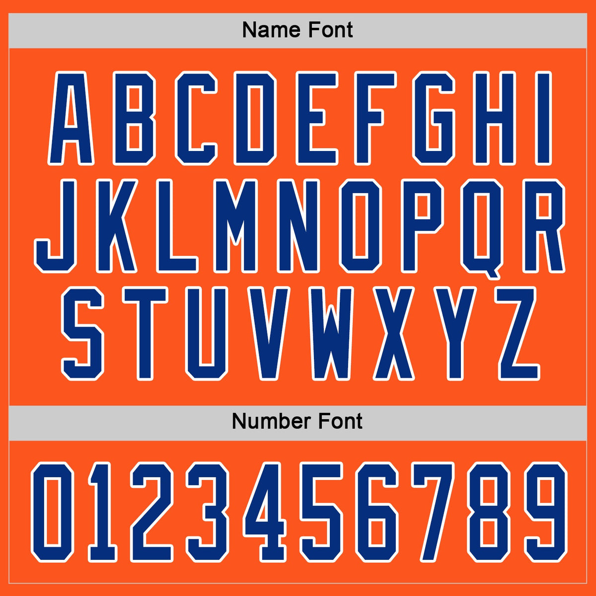 Custom Hockey Jersey - Orange Royal-White product image 4