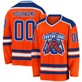 Custom Hockey Jersey - Orange Royal-White product image 1