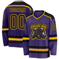 Custom Hockey Jersey - Purple Black-Gold product image 1