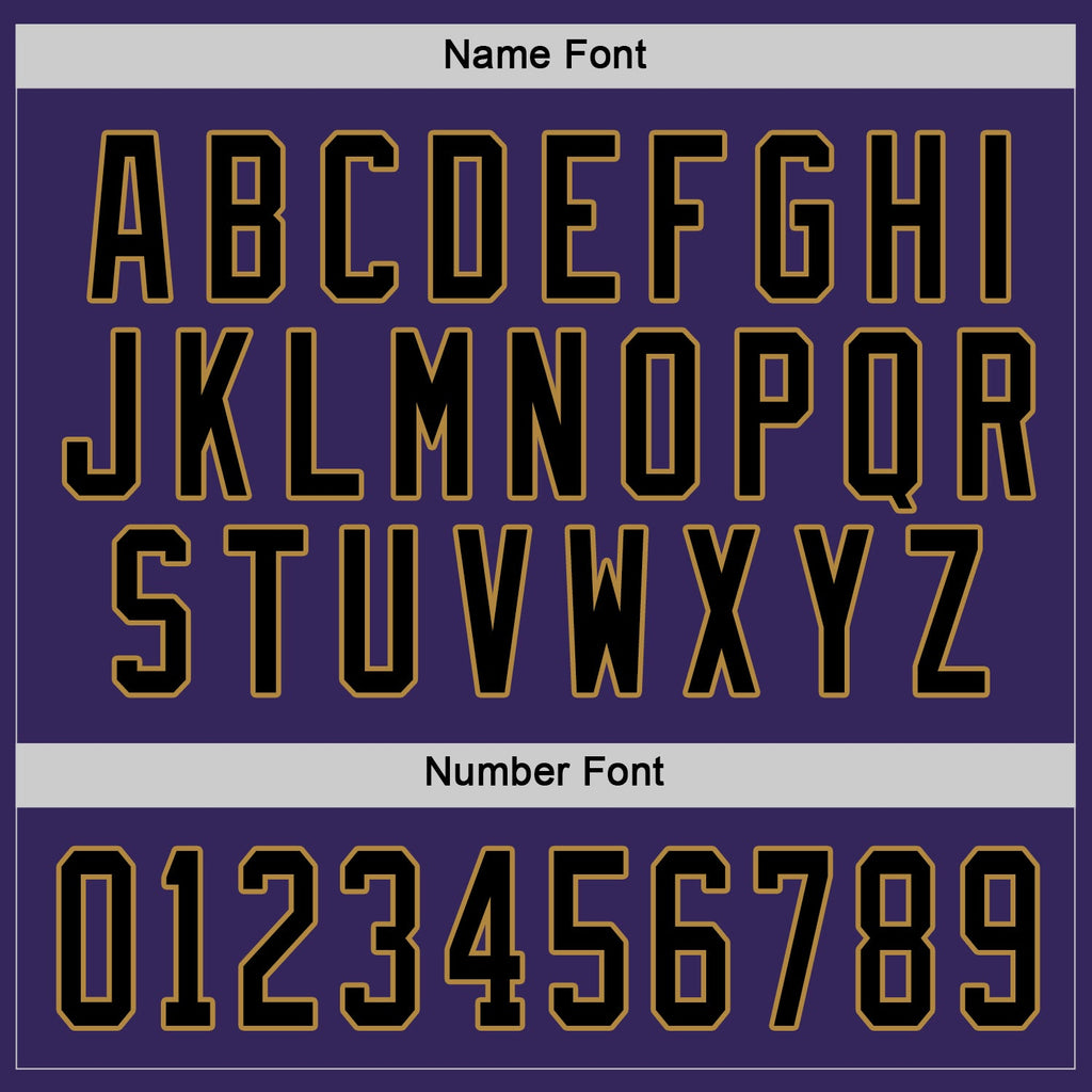 Custom Hockey Jersey - Purple Black-Old Gold product image 4