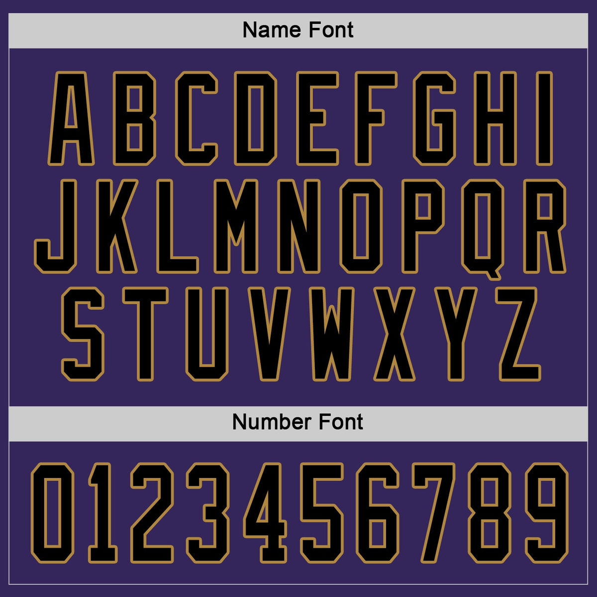 Custom Hockey Jersey - Purple Black-Old Gold product image 4