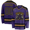 Custom Hockey Jersey - Purple Black-Old Gold product image 1