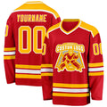 Custom Hockey Jersey - Red Gold-White product image 1