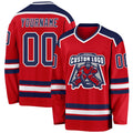 Custom Hockey Jersey - Red Navy-White product image 1