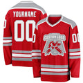 Custom Hockey Jersey - Red White-Gray product image 1