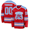 Custom Hockey Jersey - Red Light Blue-White product image 1