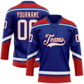 Custom Hockey Jersey - Royal White-Red Lace Neck product image 1
