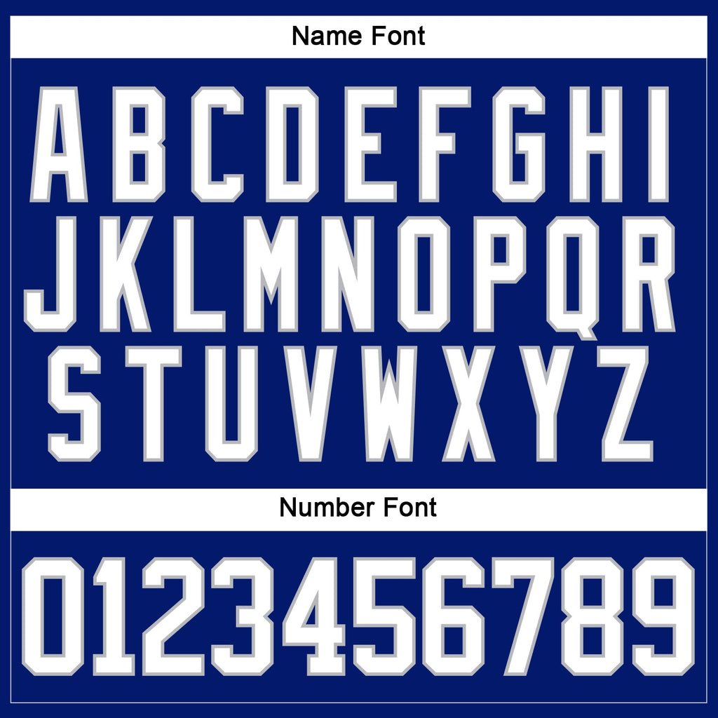 Custom Hockey Jersey - Royal White-Gray Lace Neck product image 5