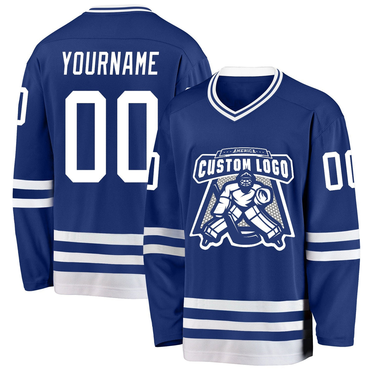 Custom Hockey Jersey - Royal White product image 2