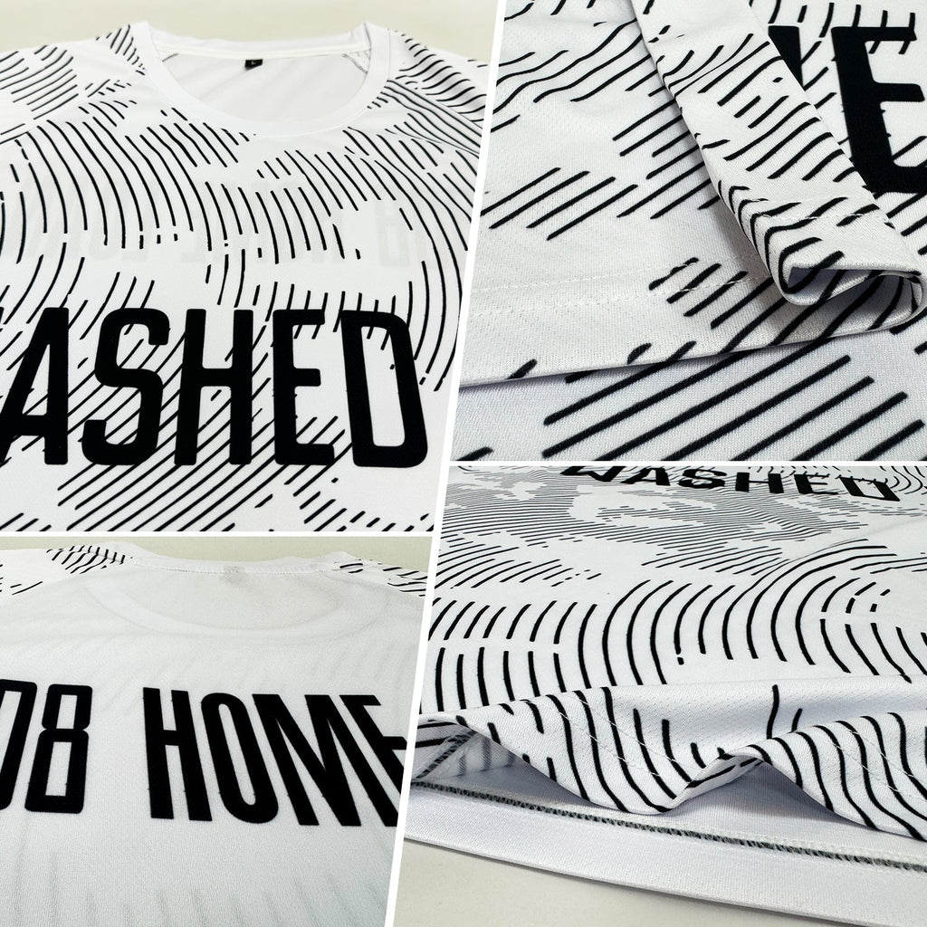 Custom Soccer Jersey - White Black Sublimation Uniform product image 3