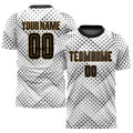 Custom Soccer Jersey - White Black-Old Gold Sublimation product image 1
