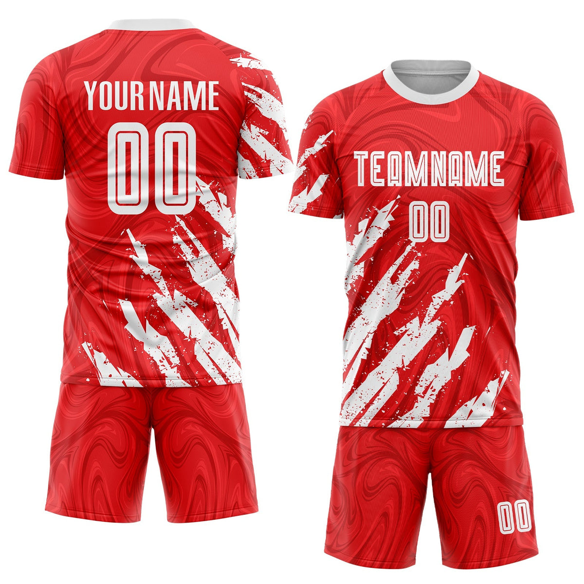 Custom Soccer Jersey - Red White Sublimation Uniform product image 2