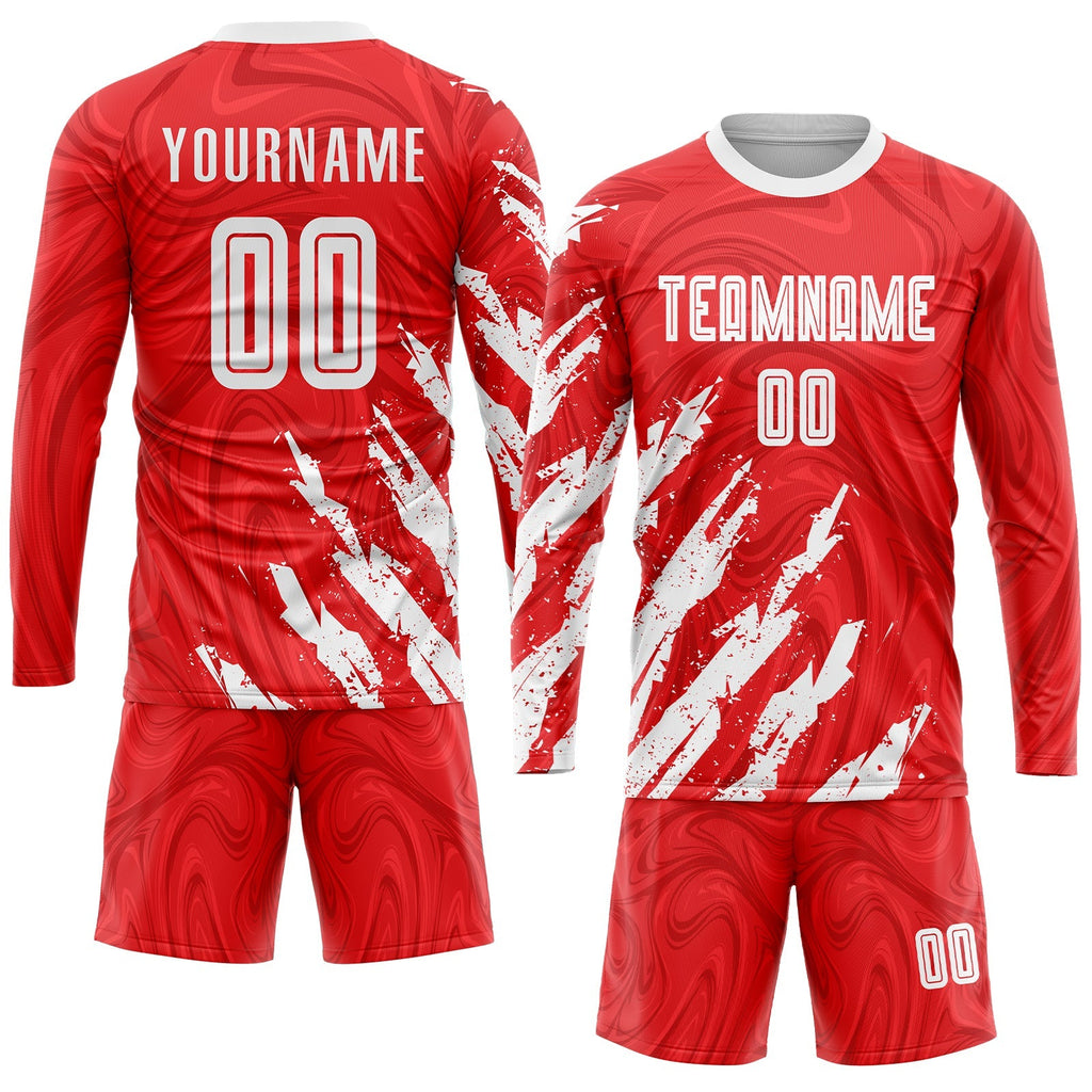 Custom Soccer Jersey - Red White Sublimation Uniform product image 4