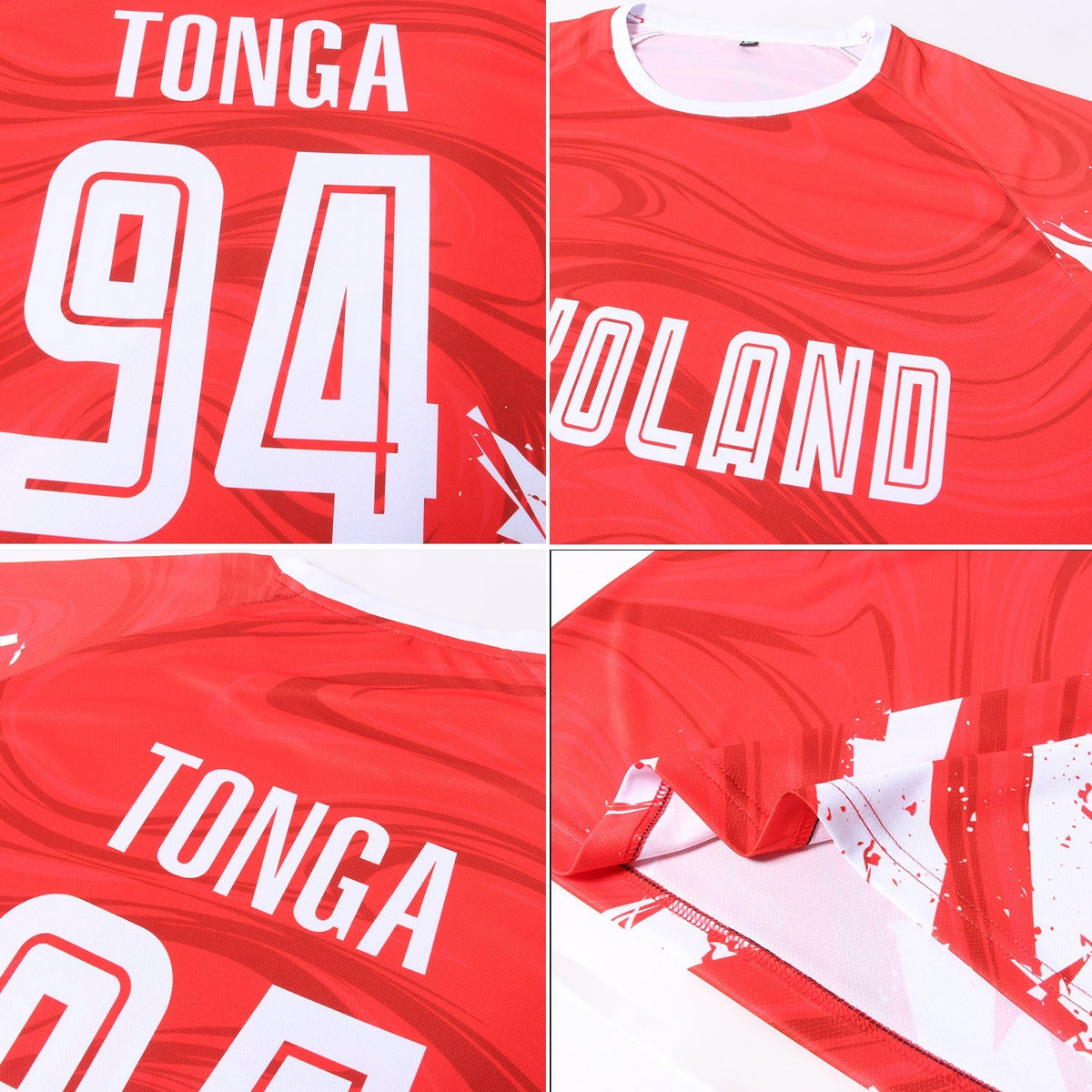 Custom Soccer Jersey - Red White Sublimation Uniform product image 8