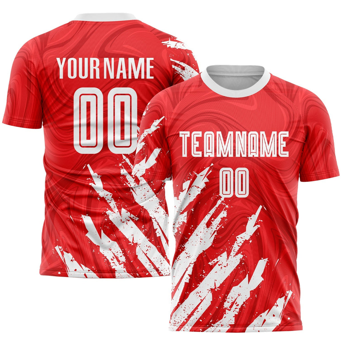 Custom Soccer Jersey - Red White Sublimation Uniform product image 1