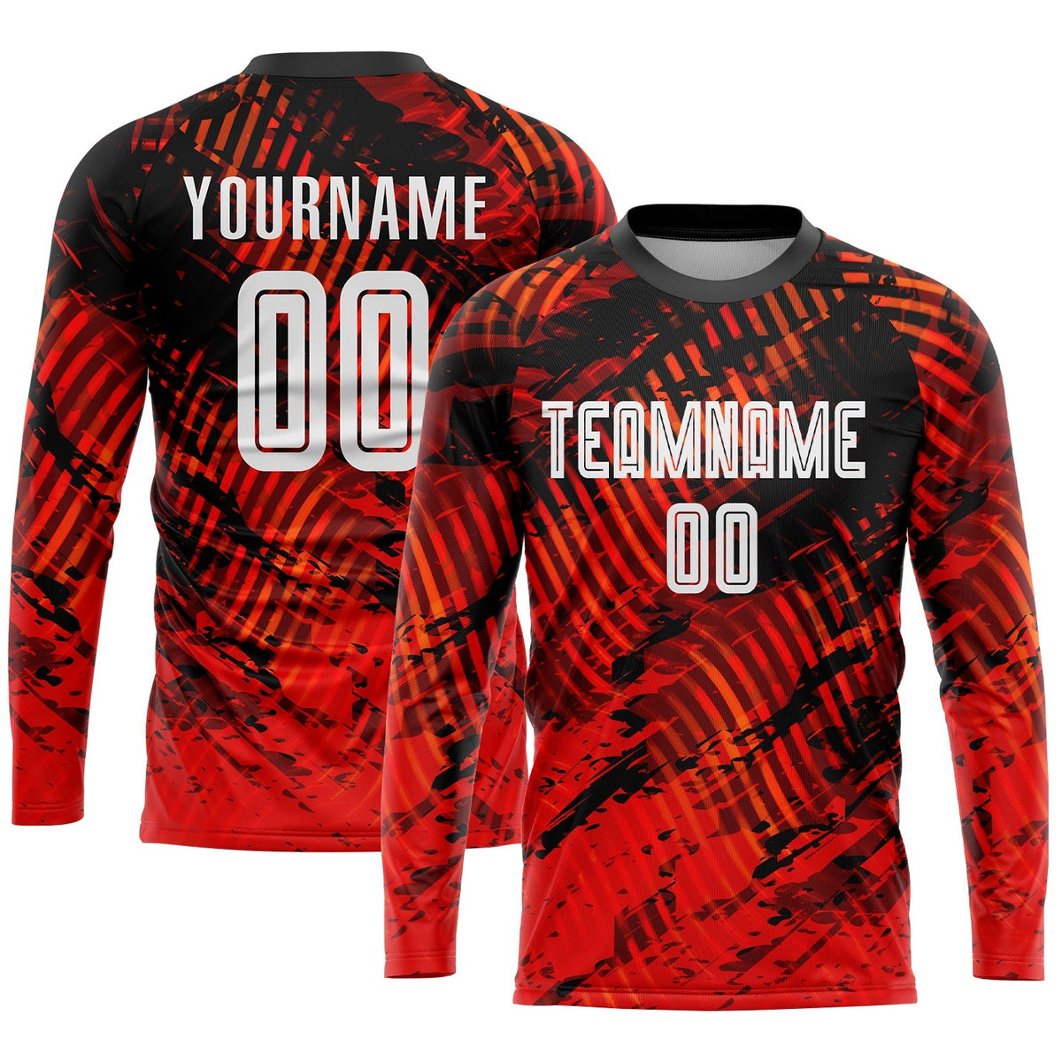 Custom Soccer Jersey - Red White-Black Sublimation Uniform product image 3
