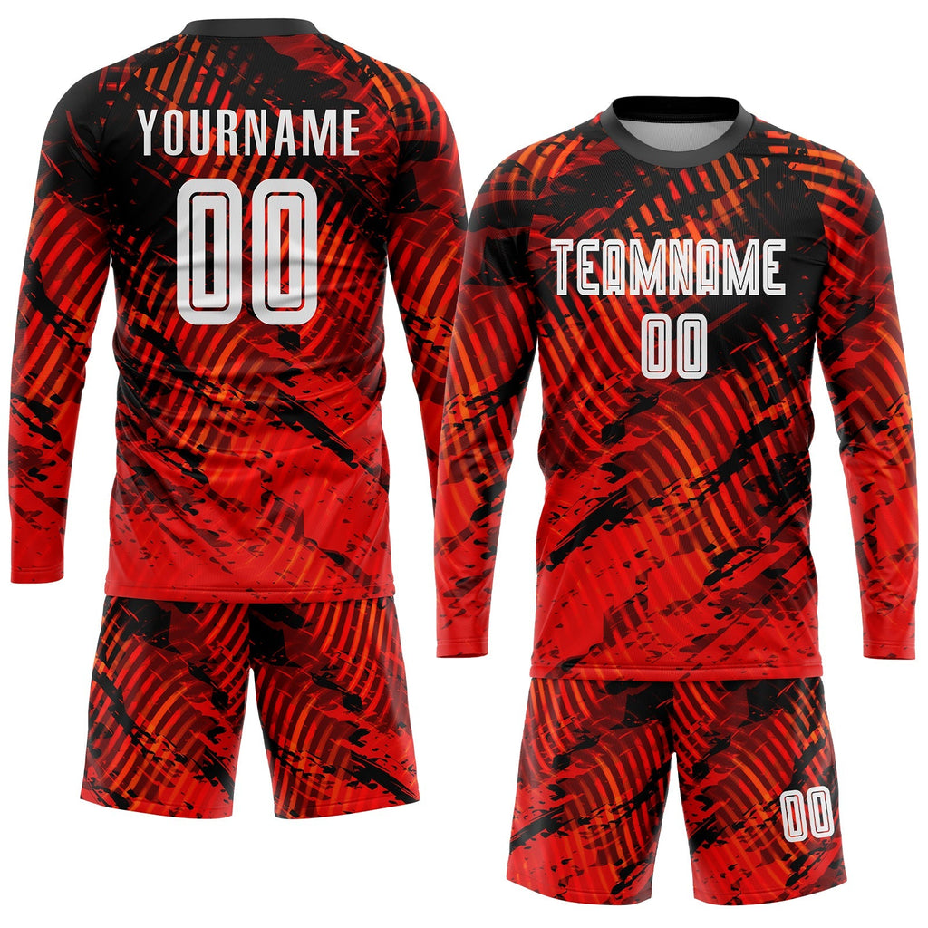 Custom Soccer Jersey - Red White-Black Sublimation Uniform product image 4