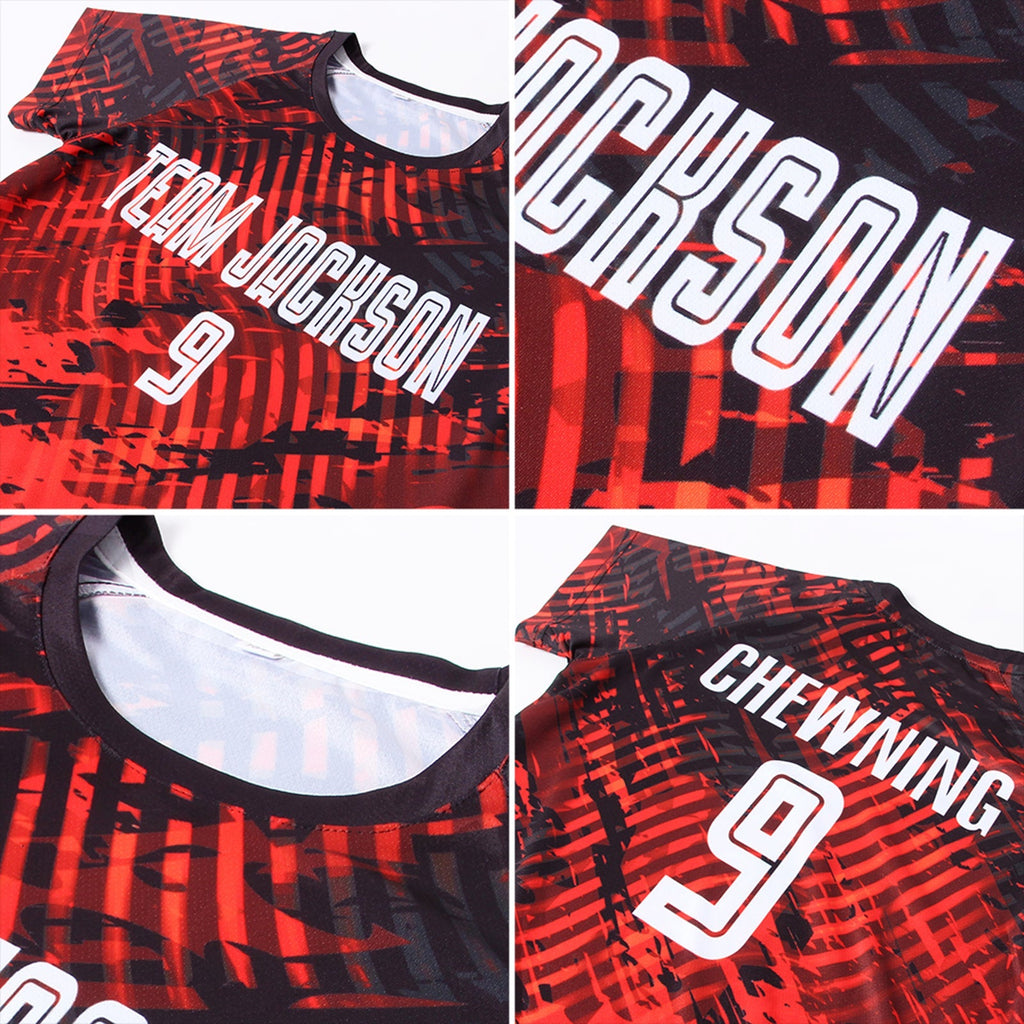 Custom Soccer Jersey - Red White-Black Sublimation Uniform product image 8