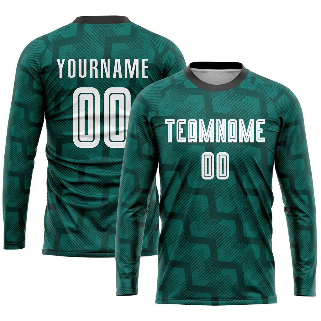 Custom Soccer Jersey - Green White-Black Sublimation Uniform product image 3
