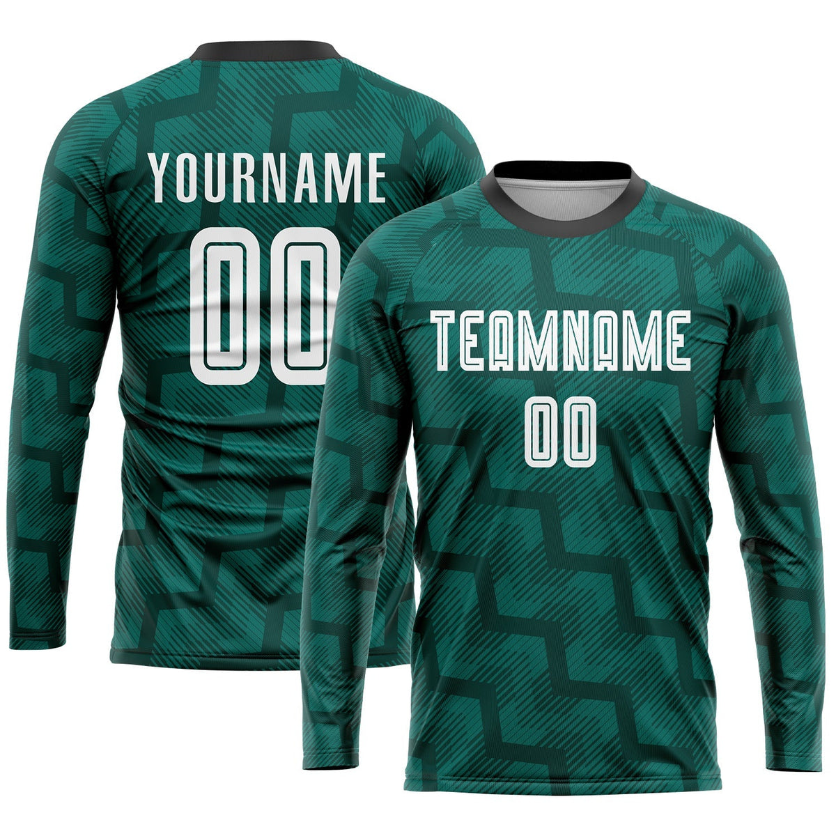Custom Soccer Jersey - Green White-Black Sublimation Uniform product image 3