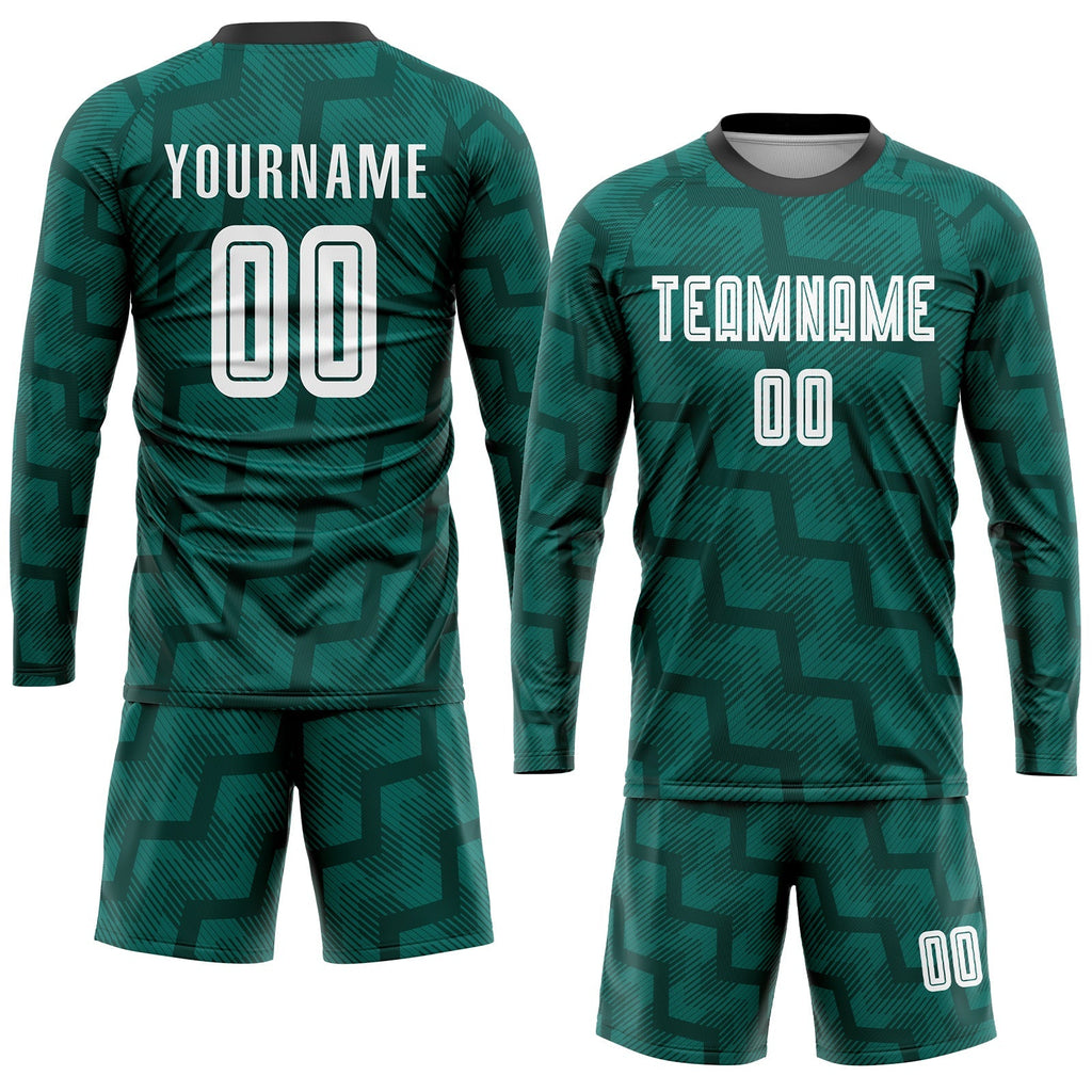 Custom Soccer Jersey - Green White-Black Sublimation Uniform product image 4