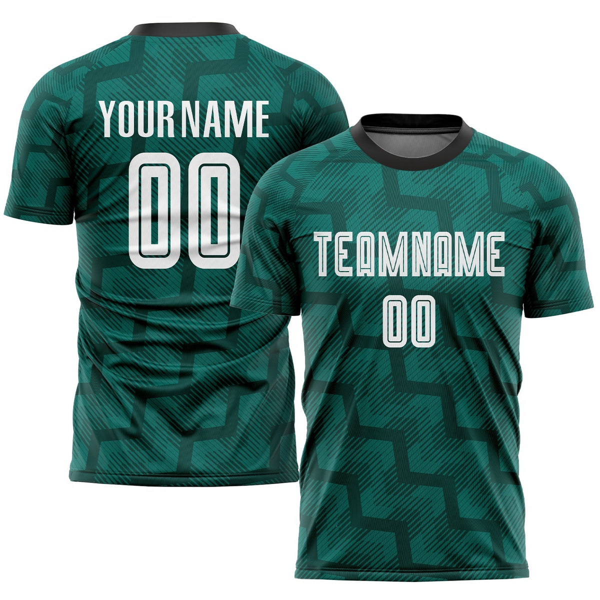 Custom Soccer Jersey - Green White-Black Sublimation Uniform product image 1