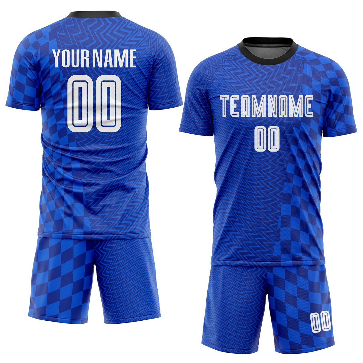 Custom Soccer Jersey - Royal White-Black Sublimation Uniform product image 2