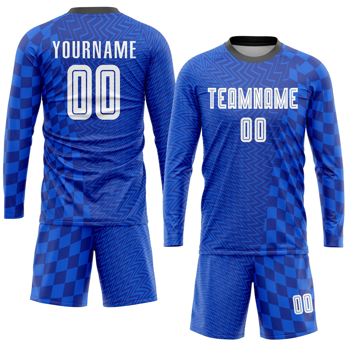 Custom Soccer Jersey - Royal White-Black Sublimation Uniform product image 4