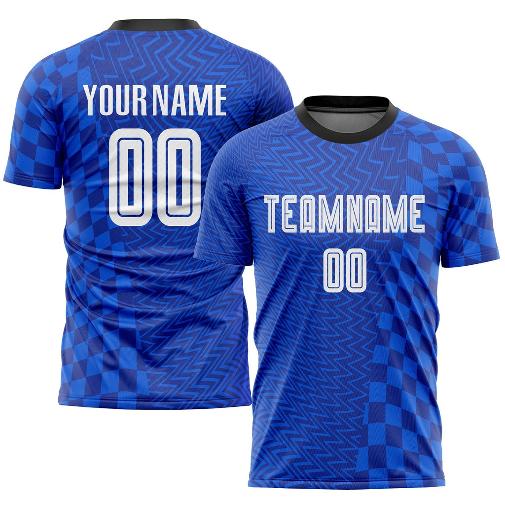 Custom Soccer Jersey - Royal White-Black Sublimation Uniform product image 1