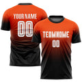 Custom Soccer Jersey - Orange White-Black Sublimation Fade product image 1