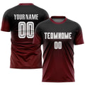 Custom Soccer Jersey - Black White-Crimson Sublimation Fade product image 1