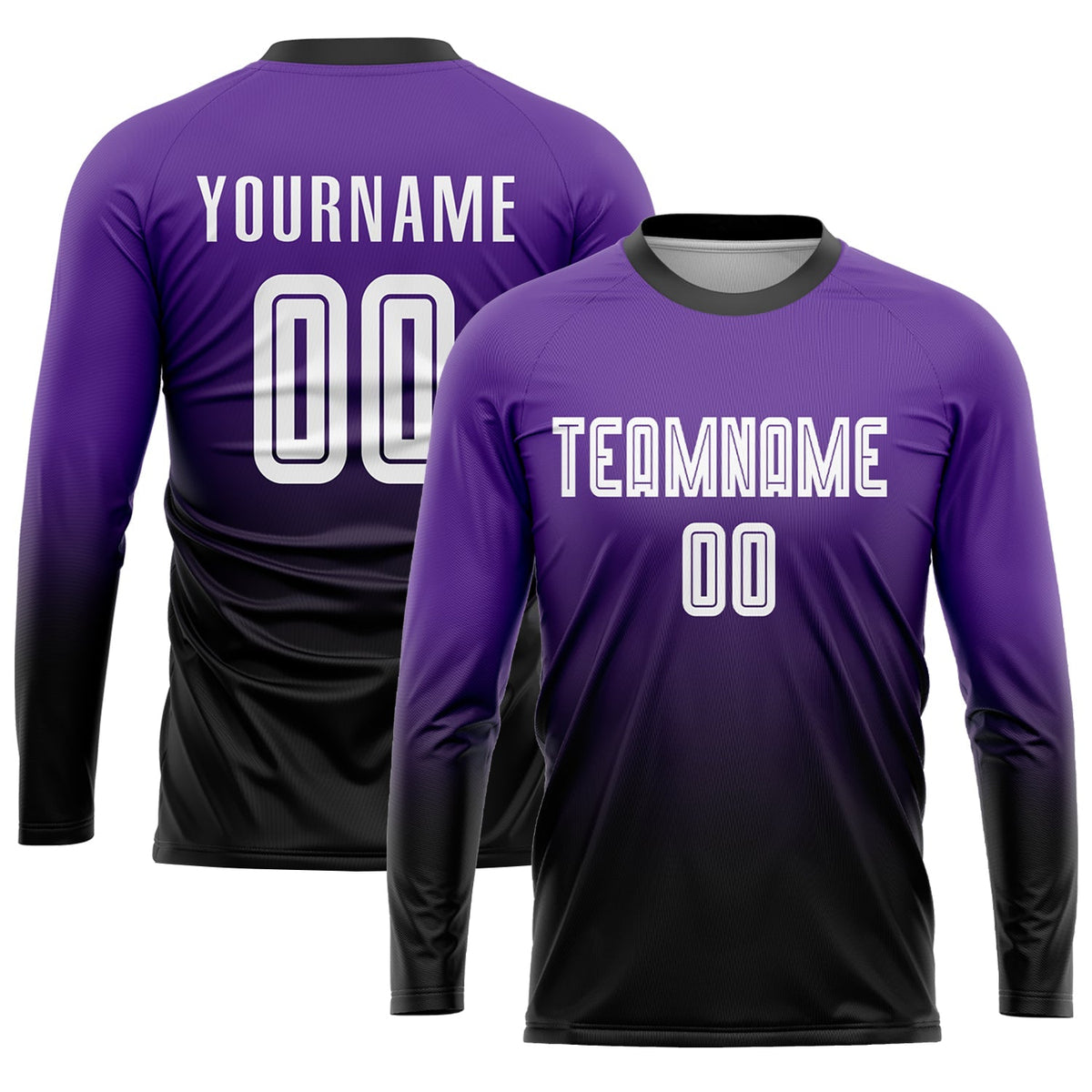 Custom Soccer Jersey - Purple White-Black Sublimation Fade product image 3