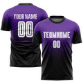 Custom Soccer Jersey - Purple White-Black Sublimation Fade product image 1