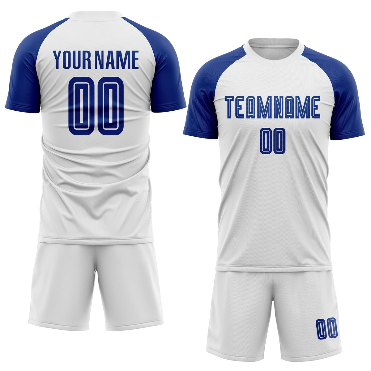 Custom Soccer Jersey - White Royal Sublimation Uniform product image 2