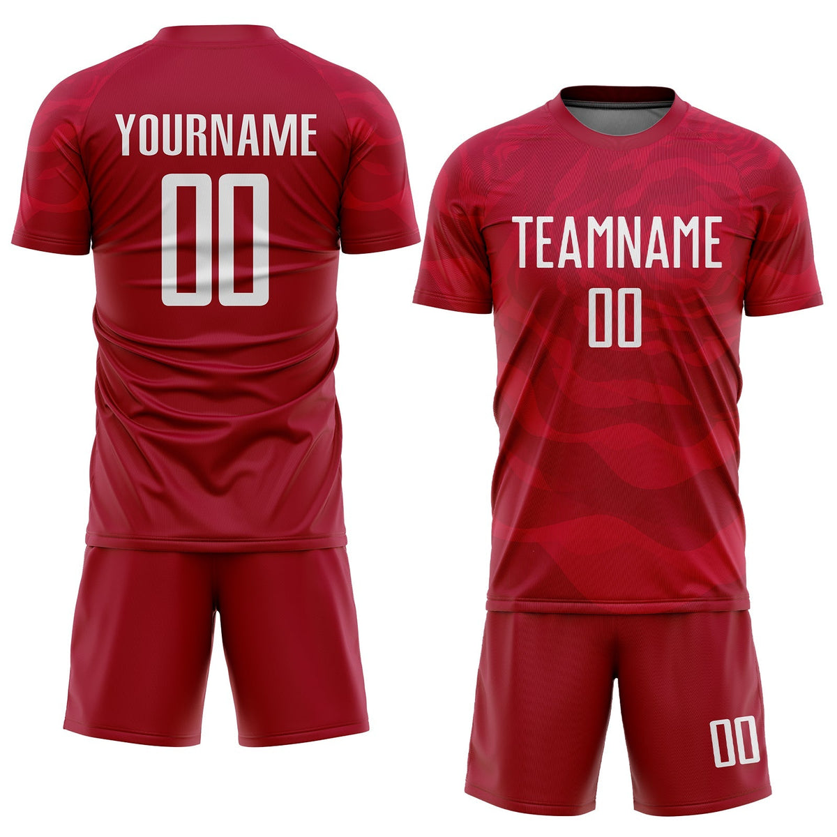 Custom Soccer Jersey - Red White Sublimation Uniform product image 2