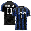 Custom Soccer Jersey - Black White-Royal Sublimation Uniform product image 1