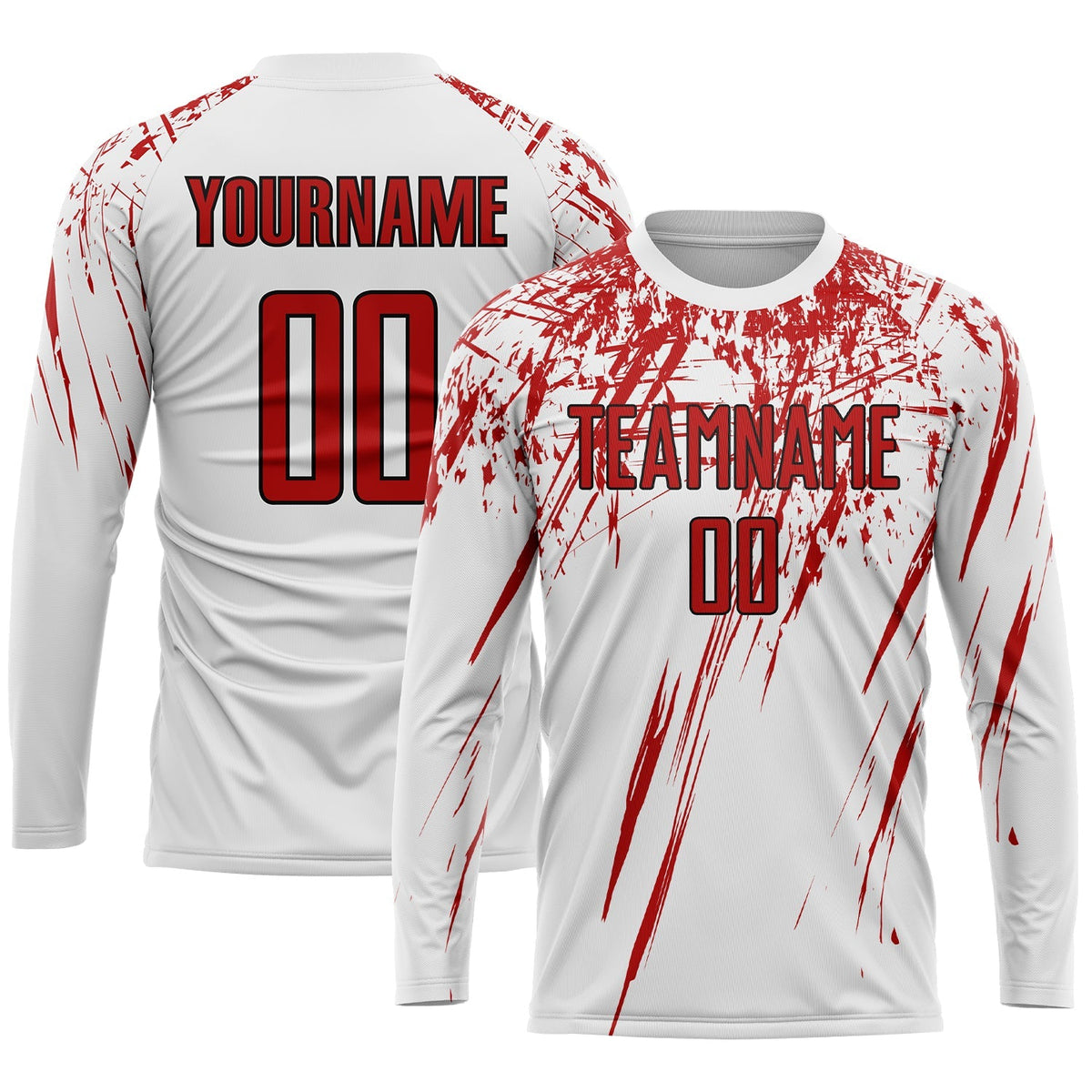 Custom Soccer Jersey - White Red-Black Sublimation Uniform product image 3