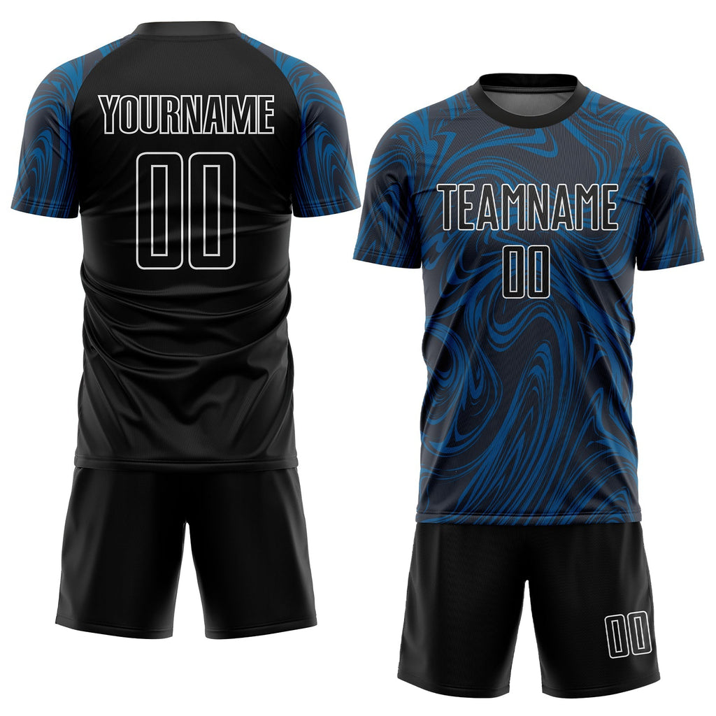 Custom Soccer Jersey - Royal Black-White Sublimation Uniform product image 2