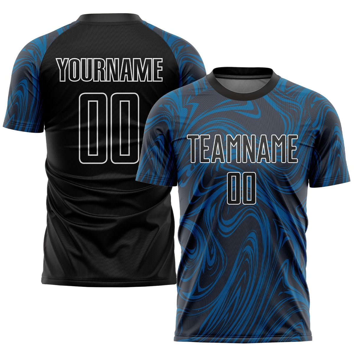 Custom Soccer Jersey - Royal Black-White Sublimation Uniform product image 1