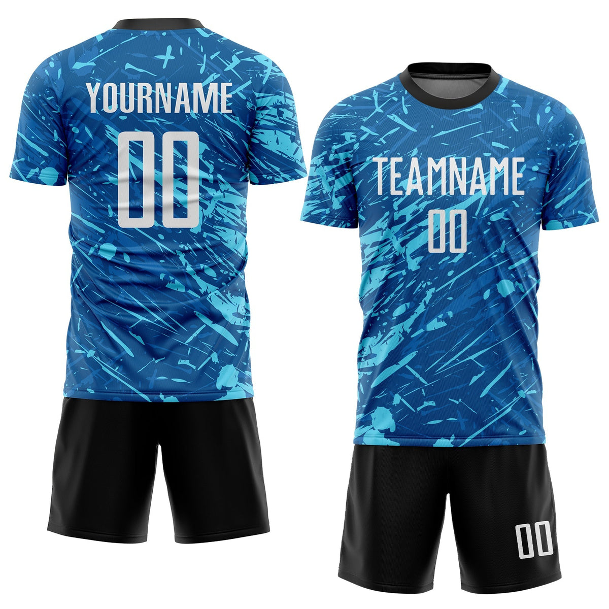 Custom Soccer Jersey - Royal White-Light Blue Sublimation product image 2