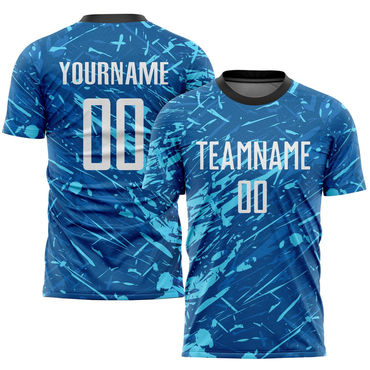 Custom Soccer Jersey - Royal White-Light Blue Sublimation product image 1