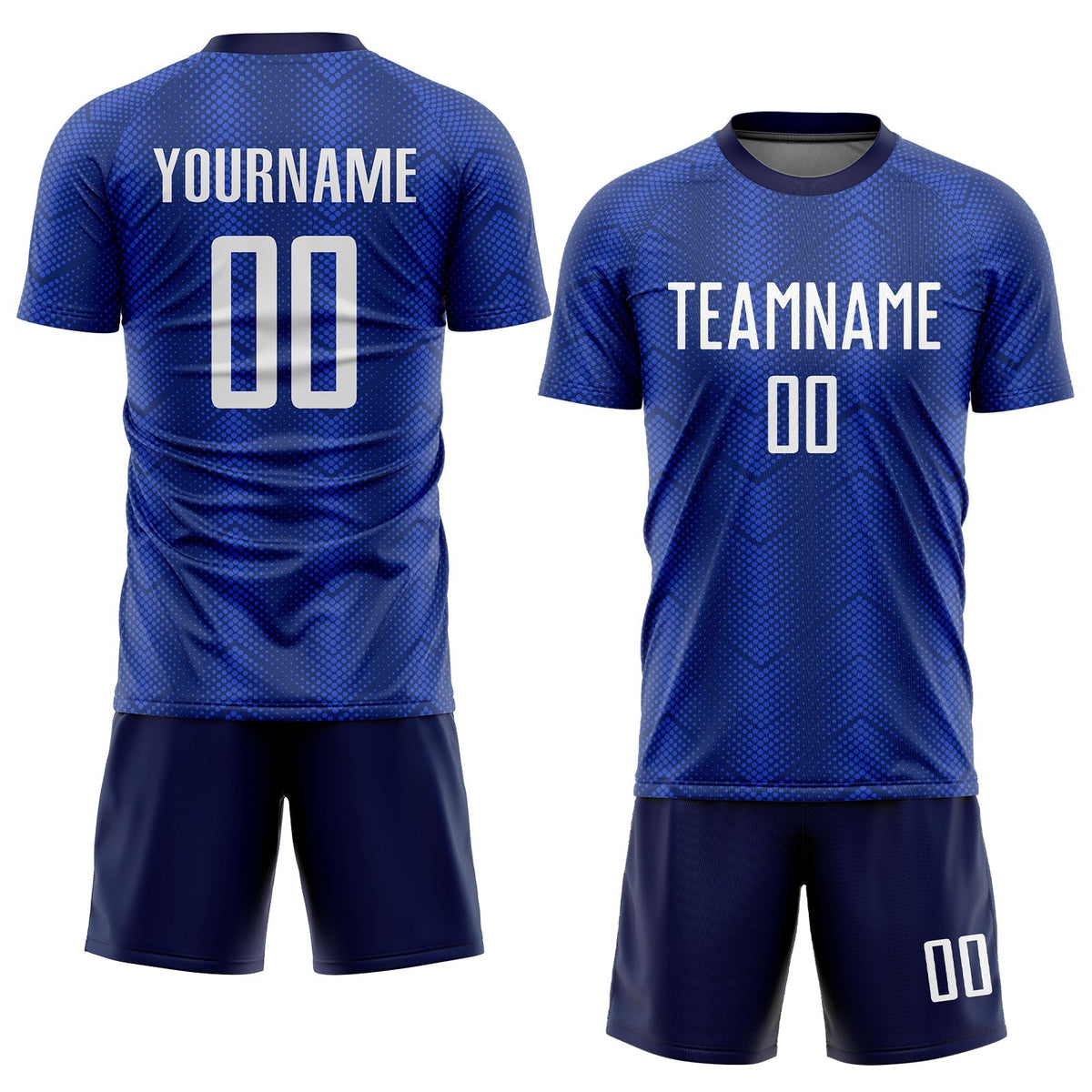 Custom Soccer Jersey - Royal White-Navy Sublimation Uniform product image 2