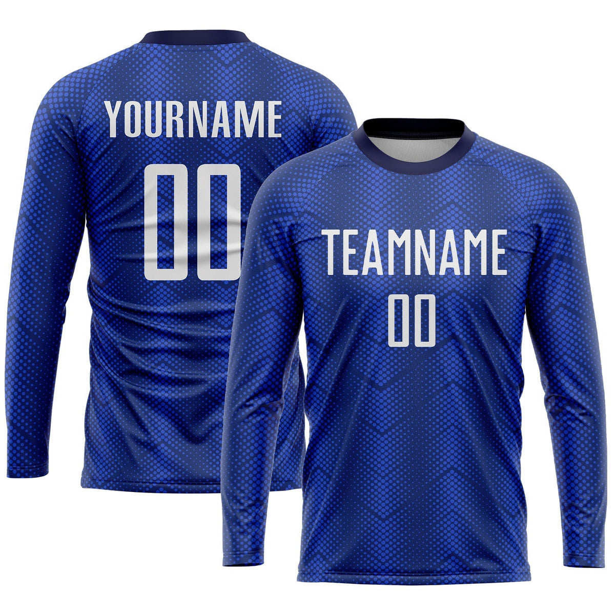 Custom Soccer Jersey - Royal White-Navy Sublimation Uniform product image 3
