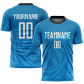 Custom Soccer Jersey - Light Blue White-Black Sublimation product image 1