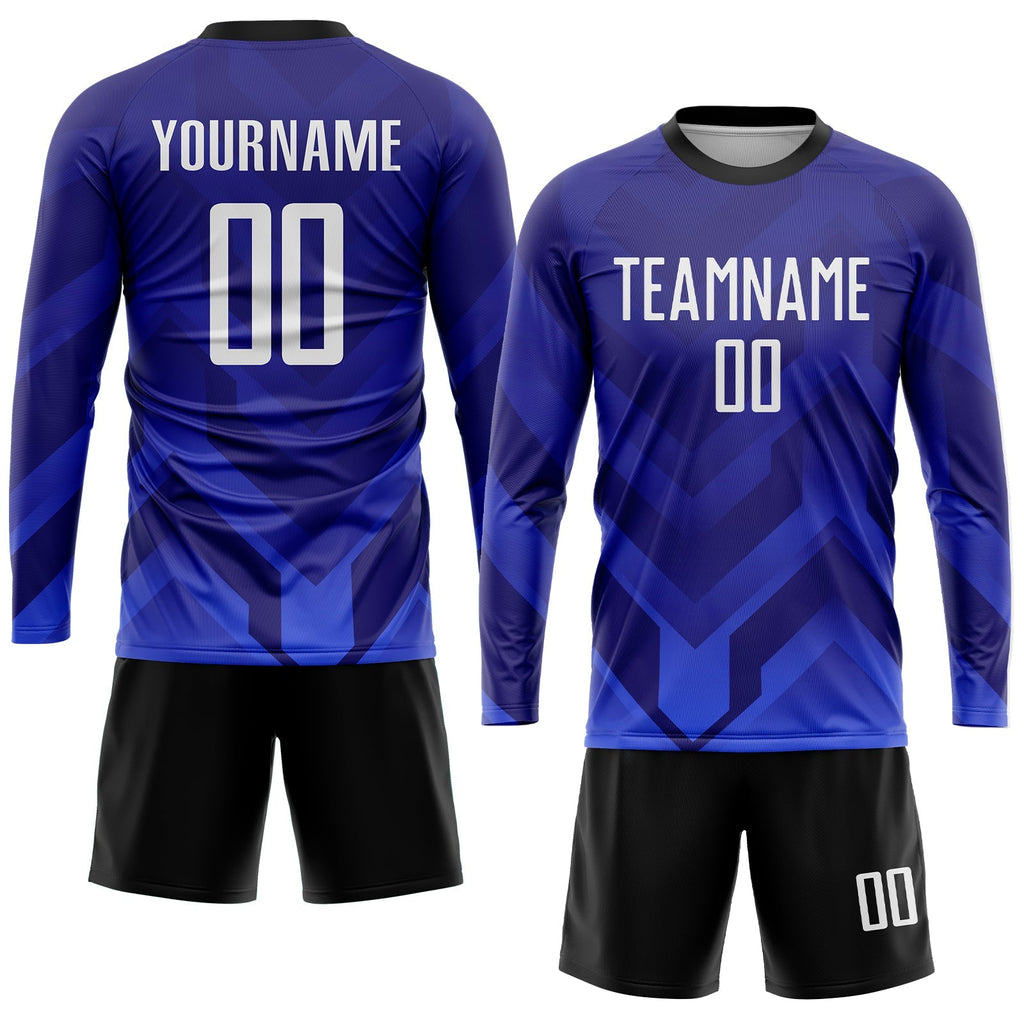 Custom Soccer Jersey - Dark Purple White Royal-Navy product image 4
