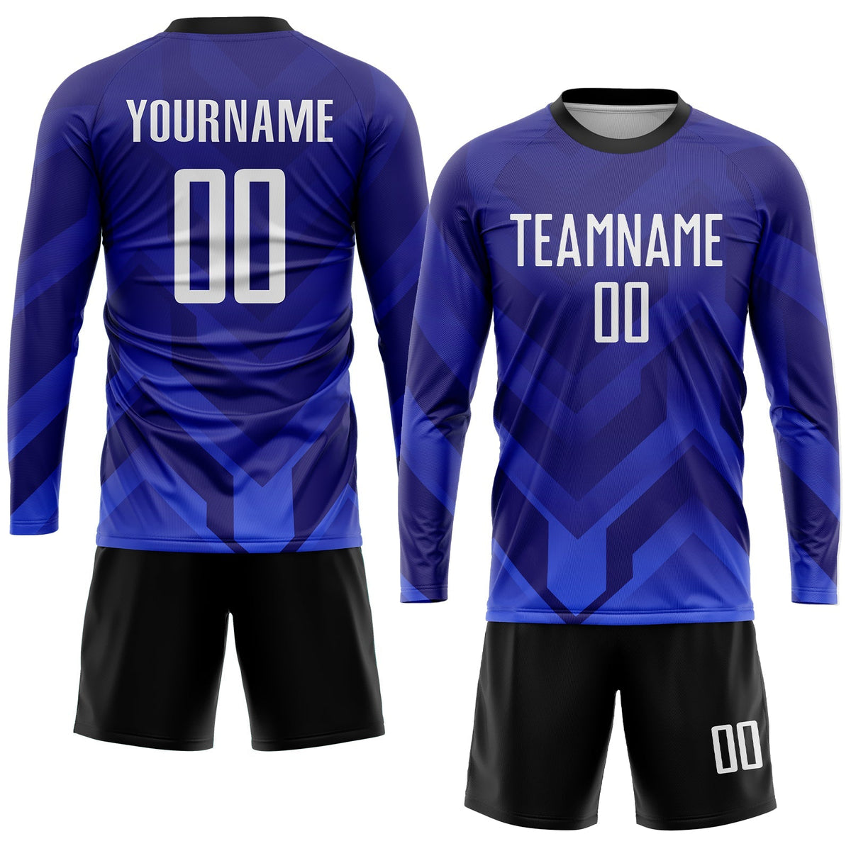 Custom Soccer Jersey - Dark Purple White Royal-Navy product image 4