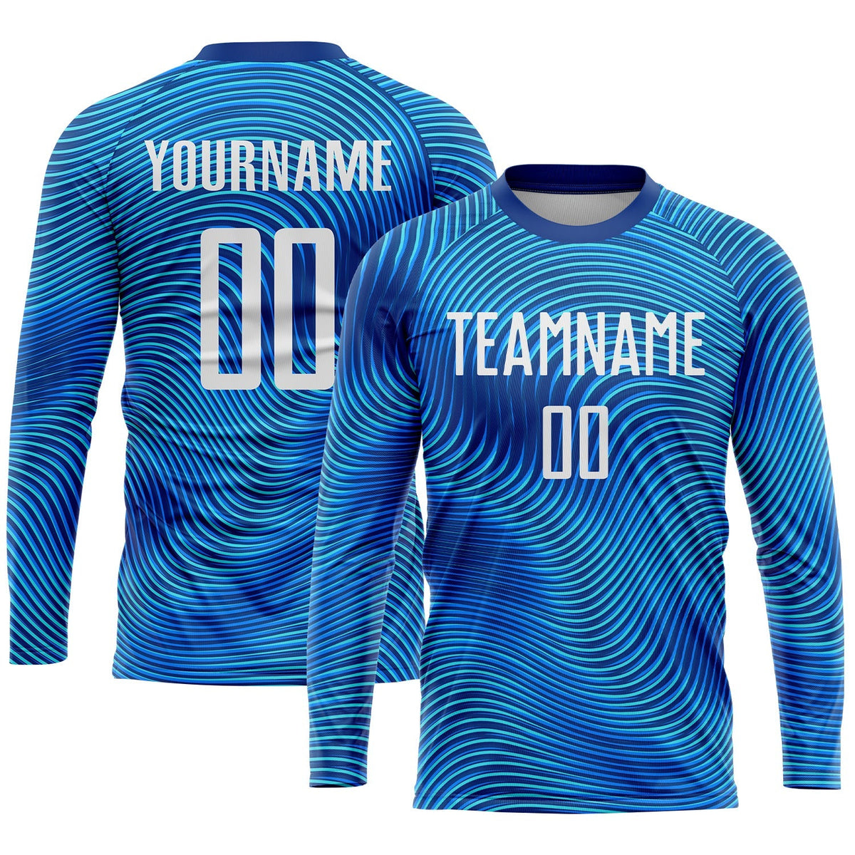 Custom Soccer Jersey - Light Blue White-Royal Sublimation product image 3