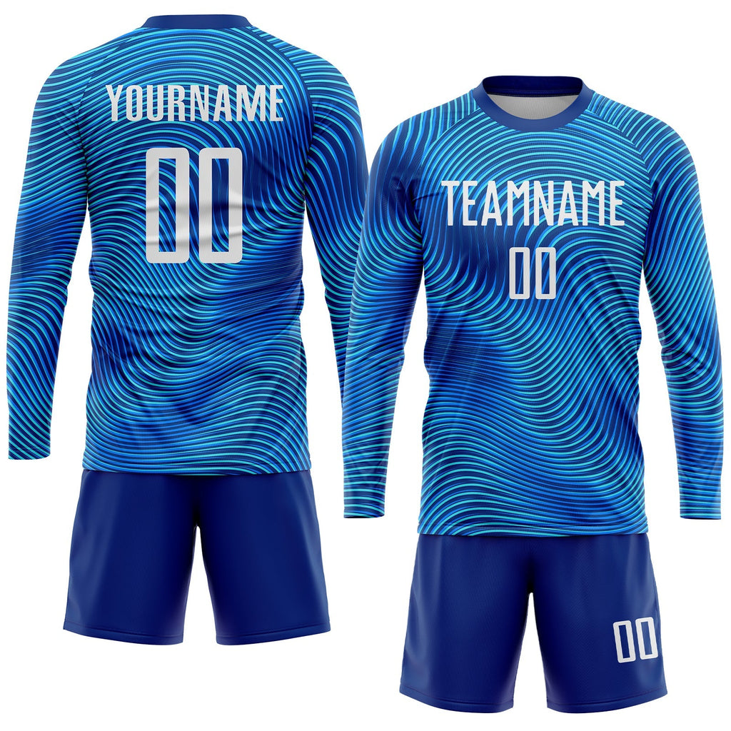 Custom Soccer Jersey - Light Blue White-Royal Sublimation product image 4