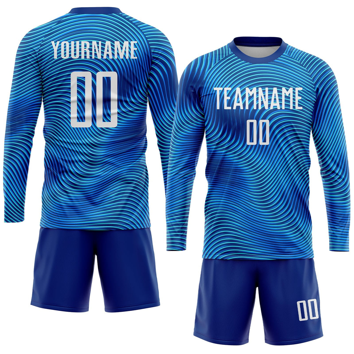 Custom Soccer Jersey - Light Blue White-Royal Sublimation product image 4